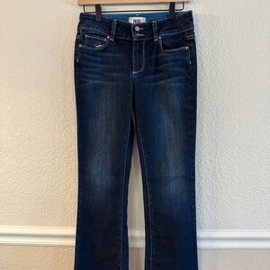 Paige Hidden Hills Bootcut Jeans Women’s Size 27 Mid Rise Stretch Denim Faded